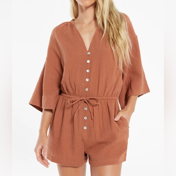 Z Supply Pants - Z Supply Zephyr Cotton Gauze Romper